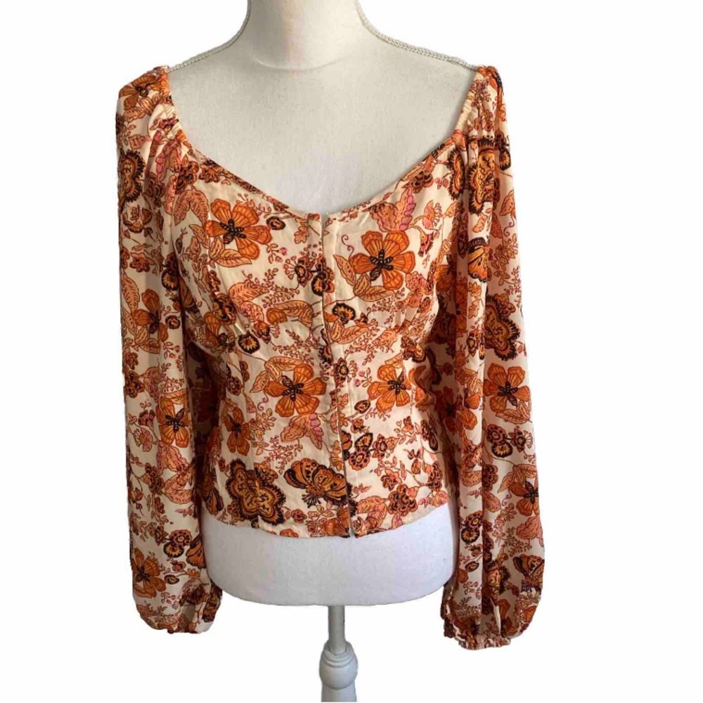 Sienna Sky Bohemian Cropped Blouse